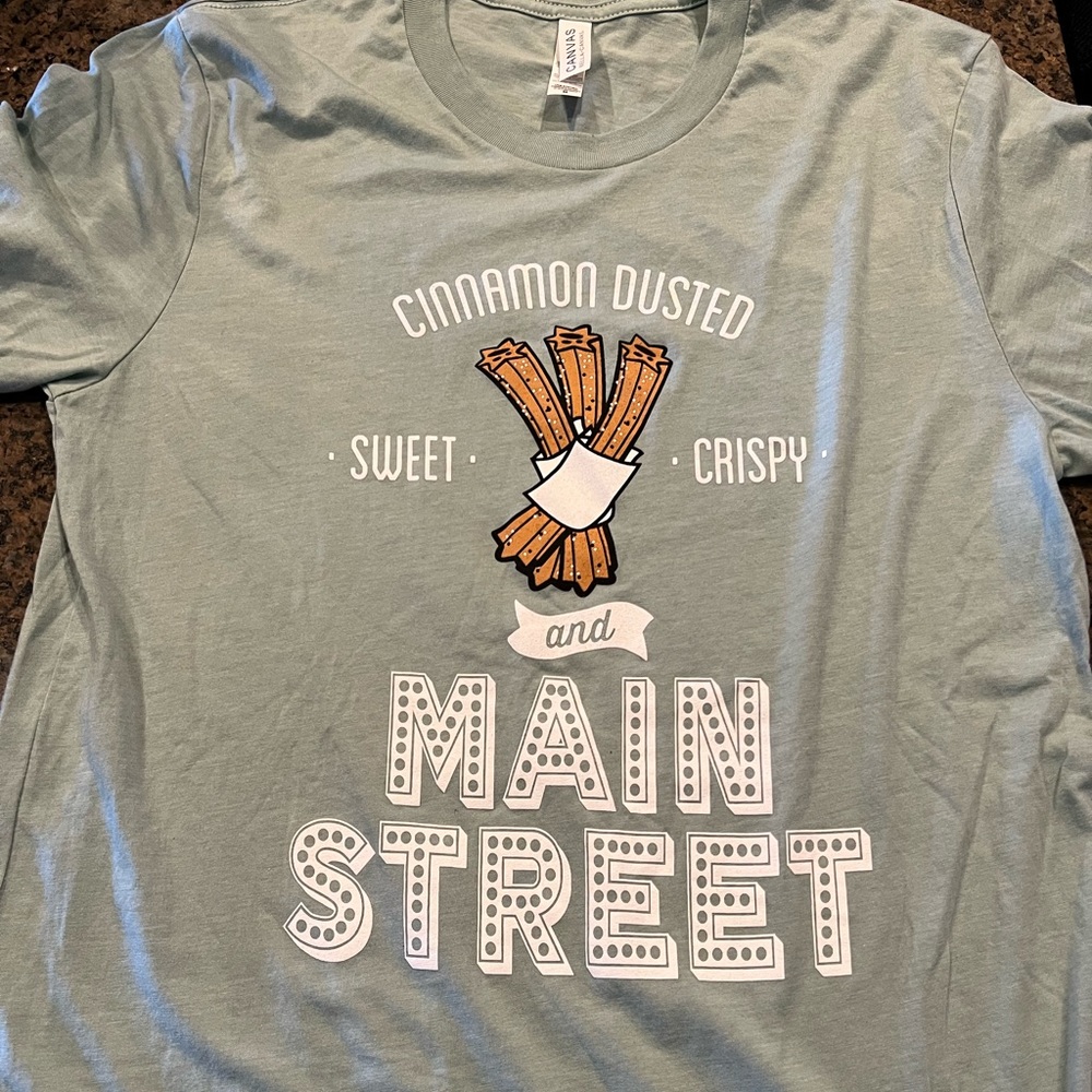 Disneyland churros and Main Street shirt